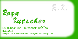 roza kutscher business card